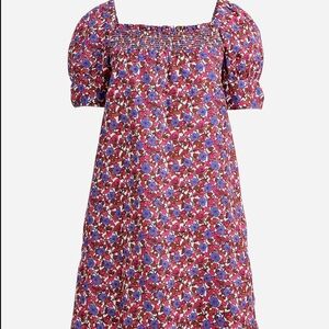 J.Crew Afternoon Linen Dress in Berry Floral Size Small